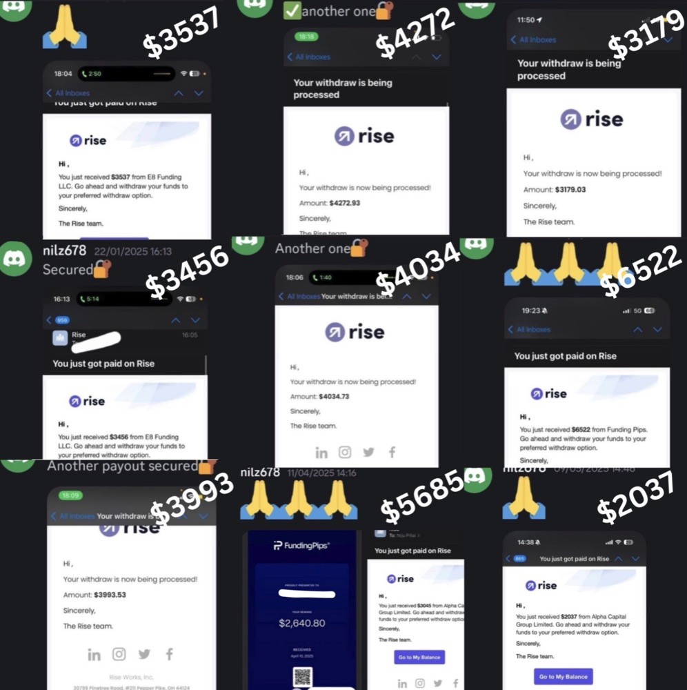 Nine withdrawal confirmations for Nilz ranging from $2,037 to $6,522